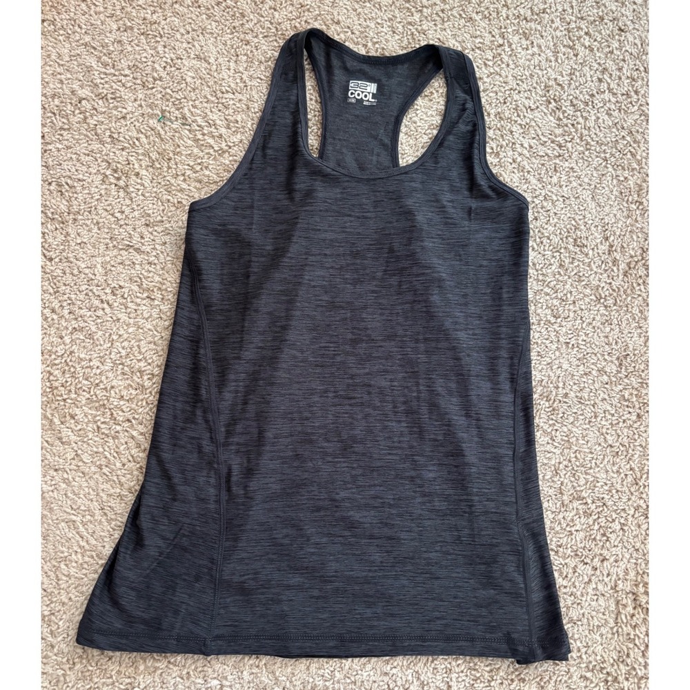 32 Degrees Cool Womens Racerback Tank Top Black SD Space Dye Activewear Medium